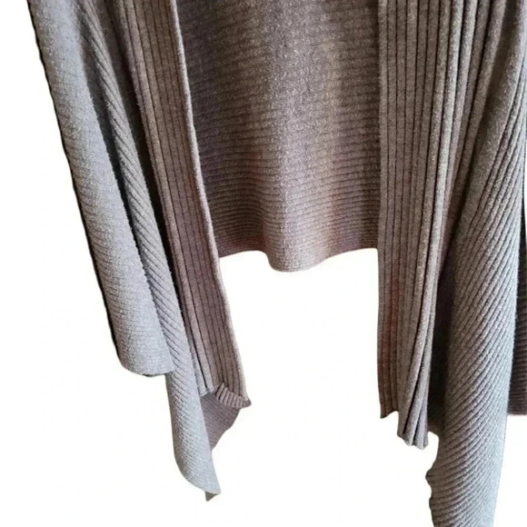 Parkhurst Open Waterfall Draped Front Casual Grey cardigan sweater  S - Picture 5 of 10